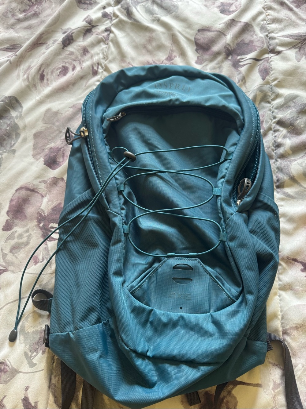 OSPREY Teal Blue Everyday Backpack with Bungee Cord